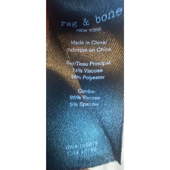 Rag and Bone Shaw Draped Midi Dress Black Size XS - Picture 8 of 8